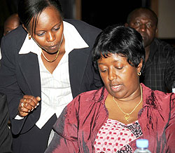 Corine Karema and Agnes Binagwaho at the meeting. (Photo J Mbanda)