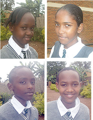 L-R; Diane Muhoza; Esther Mukarusine; David Ndishimye; Rebecca Manishimwe
