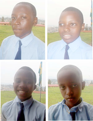 L-R: Patrick Ishimwe; Edith Mugiraneza; Yvette Ishimwe; Ivan Iradukunda