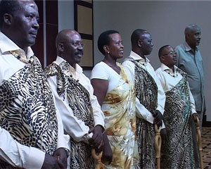The Heads of Prisons from the EAC member states clad in traditional Rwandan attire during the second East African Prison Chiefsu2019 meeting in Kigali recently.