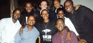 Isabelle Kamariza (C) in the Solid Africa T-shirt is the founder Member.(Courtesy Photo)