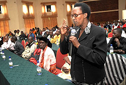 Parents and Guardians of Iwawa trainees during their meeting with government officials yesterday (Photo J Mbanda)