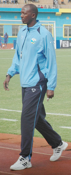 The U-23 coach Eric Nshimiyimana remains confident of peogressing despite the defeat. (File photo)