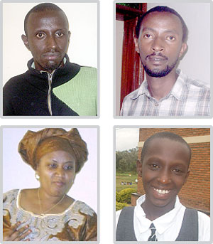 L-R: Dodos Kayitankore;Bruce Mushamba;Latifa Akimana; Aristide Shumbusho  