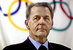 MAIDEN VISIT ON CARDS; IOC president Jacques-Rogge