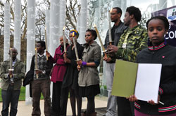 Rwandans in France commemorating the 1994 Genocide against the Tutsi at a previous event (courtesy photo)