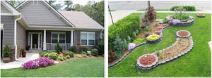 L-R: Front-Yard-Landscaping; front yard 