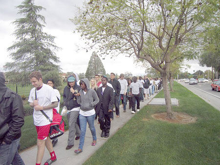 California Baptist University students during this yearu2019s u2018Walk to Rememberu2019.