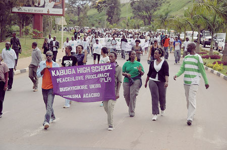 Secondary Schools also took part in the walk.