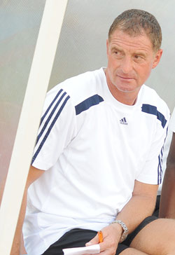 APR coach Ernie Brandts insists that his team still have a good shot at reaching the next round of the Orange Champions League. (Photo: T. Kisambira)