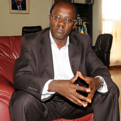 Fidele Ndayisaba, the new mayor of Kigali City. ( Photo T. Kisambira)
