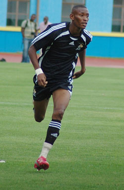 Jean Baptiste Mugiraneza (Migi) led APR's route of lowly Amagaju yesterday. (File photo)