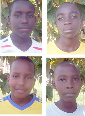 L-R: Patrick Ishimwe; Jean Michael Iradukunda; Daniel Ntwali;Ivan Mugabo 
