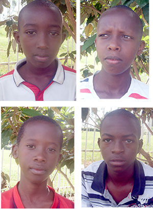 L-R: Jean Paul Uwimana; Jean Baptiste Nahayo; Romeo Gabiro; Steven Nshyimiyimana