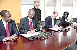 (L-R) Amb Kimonyo, Rwangombwa, Johannes Zutt and Mimi Lodipo