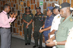 The Ghanaian officers during a tour of Gisozi Memorial site who later proceeded to Western Province (File Photo).