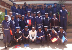 The Police officers undergoing GBV training in Gicumbi. (Courtesy Photo).