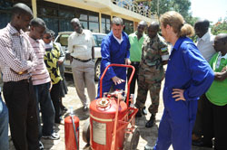 Experts train Rwandans from different sectors on Fire safety management. (Photo J Mbanda).
