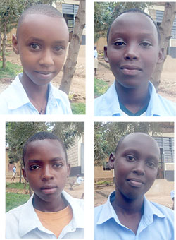 L-R: Dalirene Umwali; Tonny Rubangisa;Patrick Tuyisenge; Elie Uwamungu 