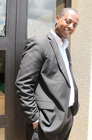 Kizito Mihigo, at The New Times offices las week. (Photo/D. Umutesi)