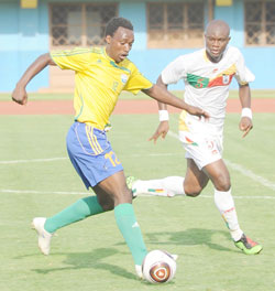 APR's Atuheire Kipson (L) could be overlooked for Burundi's return leg. (File Photo)