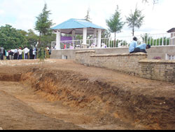 The mass grave where Genocide victims were buried  near church premises in Mugina Sector (Photo D.Sabiiti).