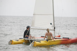 Tourists enjoying the L. Kivu experience (Photo by J. Mbanda).