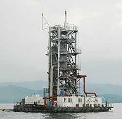 The Methane Gas Plant in Lake Kivu, Rubavu District. (Photo / J. Mbanda)