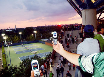 Phones are used by most bloggers to capture events.