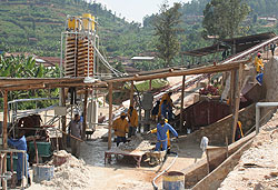 Mining activities in Gatumba Sector Ngororero District. An Indian mining giant will soon set up a refinery in Rwanda (File Photo)