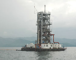 The Methane Gas Plant in Lake Kivu, Rubavu District (Photo / J.Mbanda)