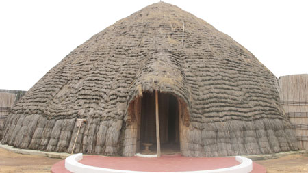 An imitation of the traditional palace at Rukari  