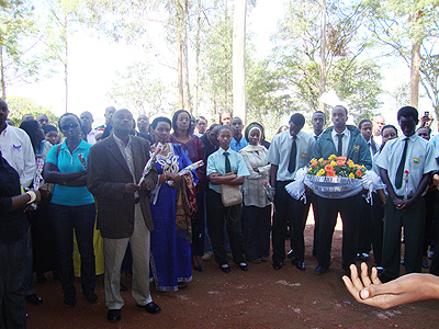 Sudents and Staff of Green Hills Academy at the Ntarama memorial site. (Courtesy photo)