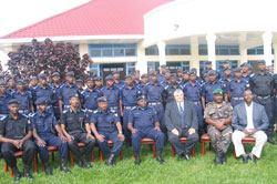 Trainees pose for a group photo with top police officials after the training was opened (Courtsey Photo)