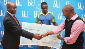 Bank of Kigali has bankrolled the national cricket team with Rwf1m ahead of the ICC Africa Division 2 tournament in South Africa. (Photo / T. Kisambira)