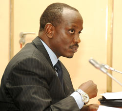 EAC head, Dr Richard Sezibera, held his first press conference (Photo File).