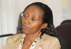 State minister in charge of energy and water at the Infrastructure Coletha Ruhamya.