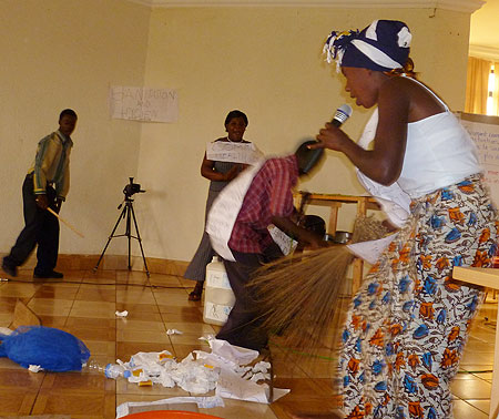Kitojo Integrated development Association in a drama performance. The association uses drama to create community health awareness. (File photo)