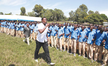 ITu2019S OUR BIG DAY! Kitoko thrills the students with his music (All photo / T. Kisambira)