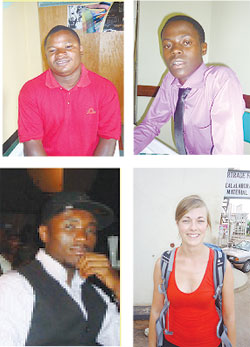 L-R: Celestin Nzeyimana;Gustave Manishimwe; Isaac Buregeya ;Ruth Stadhouders 