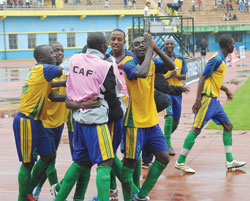 Junior Wasps celebrate during the Caf U-17 Championship. (File Photo)