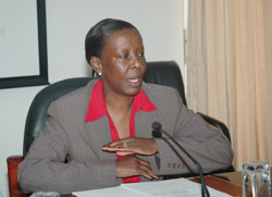 ISSUED STATEMENT; Government Spokesperson and Foreign Affairs Minister Louise Mushikiwabo (File Photo)