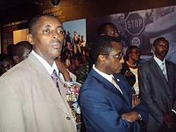 Senate president Dr Vincent Biruta during the commissioning of the Genocide Exhibition centre in Nyamagabe (Photo; JP Bucyensenge)