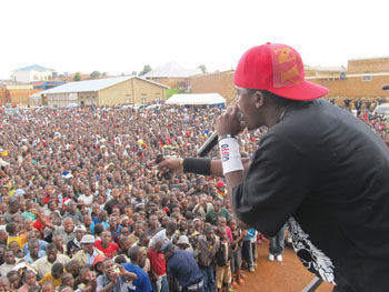 Riderman proves to his Gicumbi fans why he was selected among the 10 finalists of Primus Guma Guma Superstar.