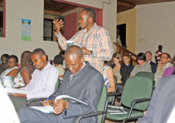 The HWR report drew numerous reactions from the audience. (photo; J. Mbanda)