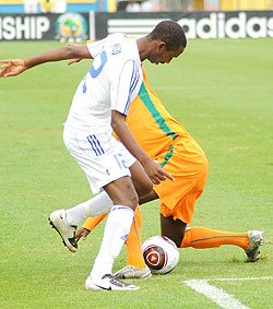 Mico in action during the Caf U-17 Championship. He scored Rwanda's opener yesterday. (File Photo)