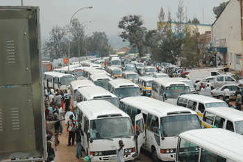 Commuter Taxis in Kigali (File Photo)