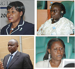 L-R:Marie Mukantabana;Stephanie Mukantagara;Prosper Higiro;Dr Alivera Mukabaramba  