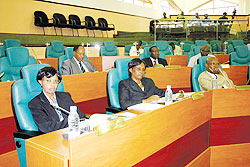 A cross section of senators during a past plenary session. (File photo)