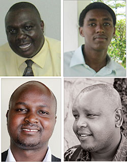 L-R:Elijah Siringi;  Henry Mulisa;Dekezi Maarifa; Rugumire Makuza
